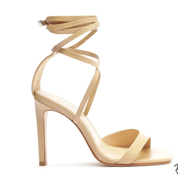 🌻NEW W/Tag Schutz Bryce Nude Nappa Leather Lace-Up Strappy Heel Sandal Size 7.5 - Picture 2 of 14